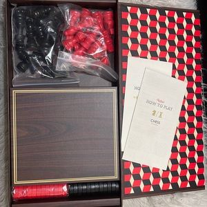 Checkers and chess game board